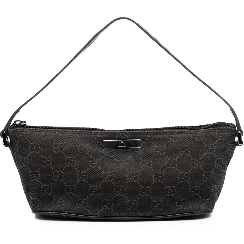 Gucci Schultertasche GG Denim Boat braun