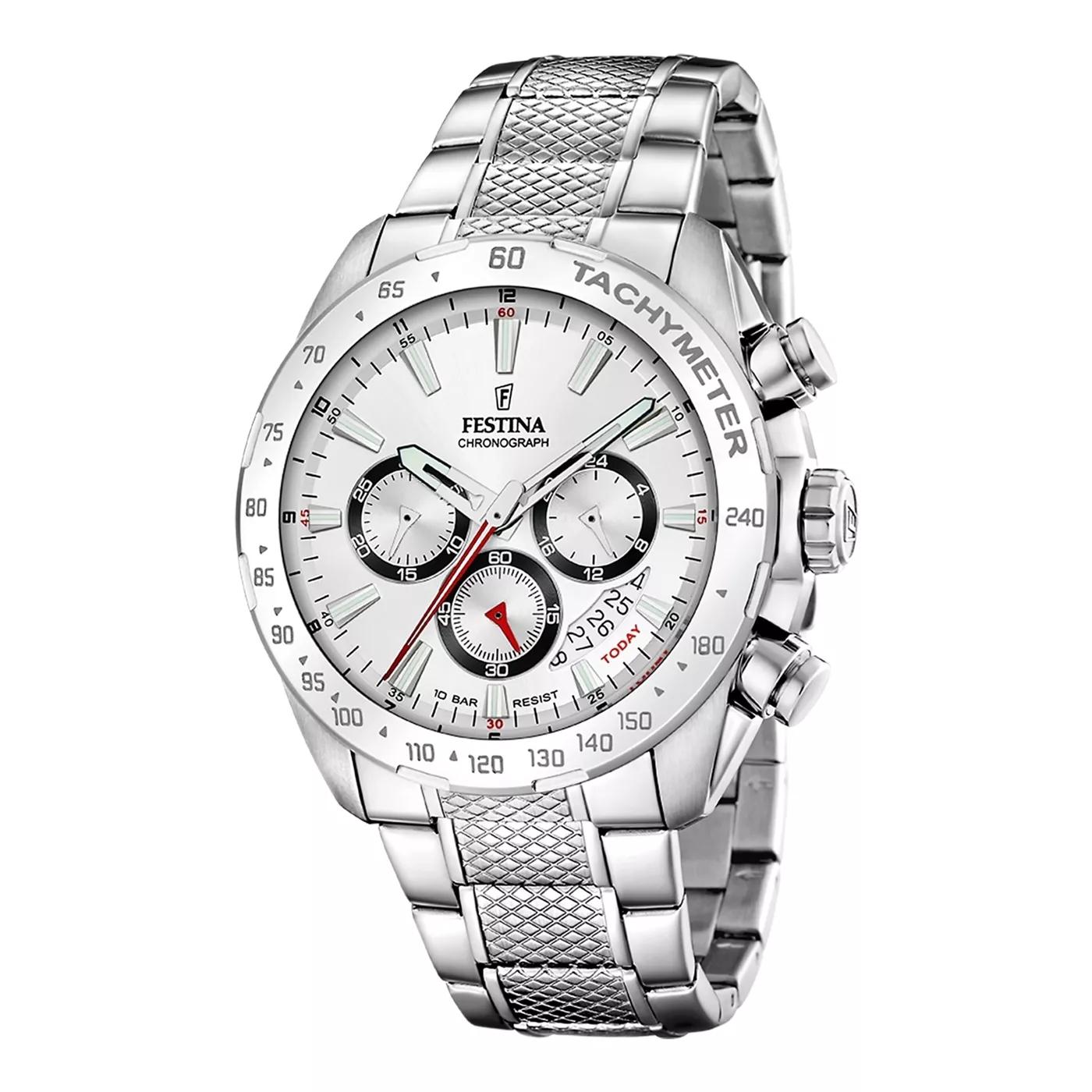 Festina Festina Timeless Chrono Herren Uhr Silber F20668/1 Silber ...