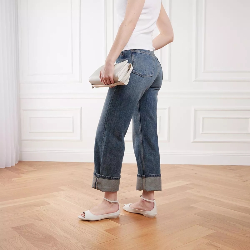 Calvin Klein Ballerines Peep Toe Ballerina Lth Ecru(Image 3)