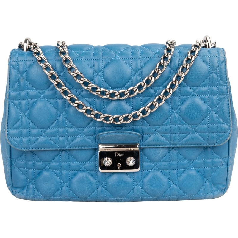 Christian Dior Tote Christian Dior Quilted Leather Cannage Crossbody B blau