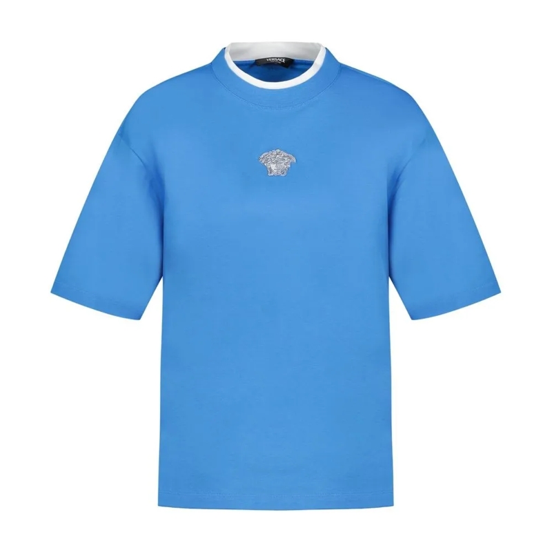 Versace T-Shirt Medusa T Shirt - Cotton - Blue Blue
