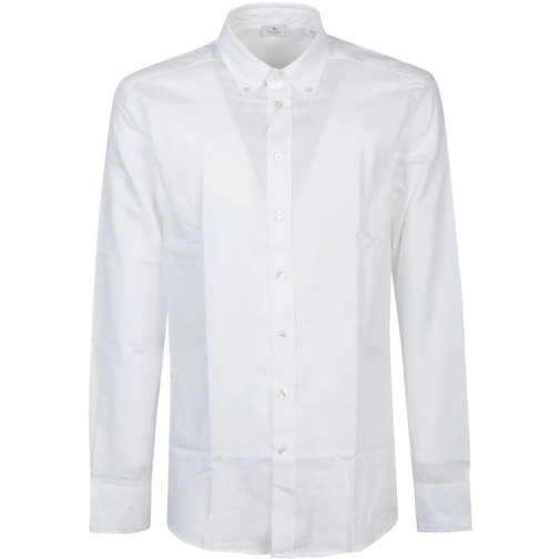 Etro Legere Oberteile Roma Botton Down Logo Shirt White weiß