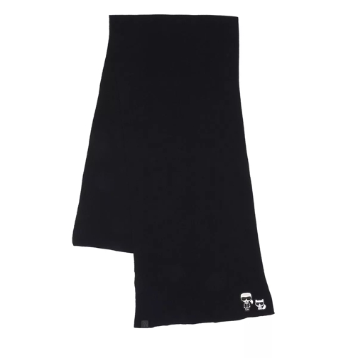 Karl Lagerfeld K/Ikonik Knit Scarf  Black Sciarpa di lana