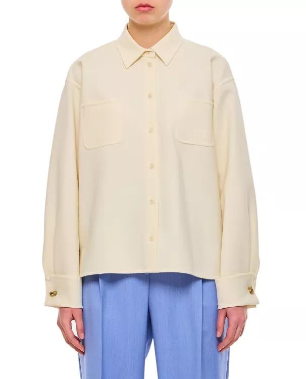 Max Mara - Tirolo Jersey Overshirt - Größe 42 - white