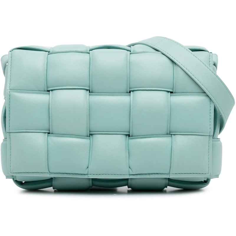 Bottega Veneta Schultertasche Nappa Intrecciato Padded Cassette Crossbody blau