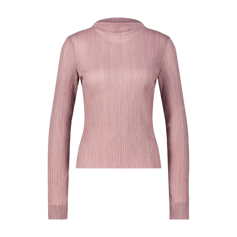 Hugo Top Glänzendes Plissee-Shirt Dazriel Rosa