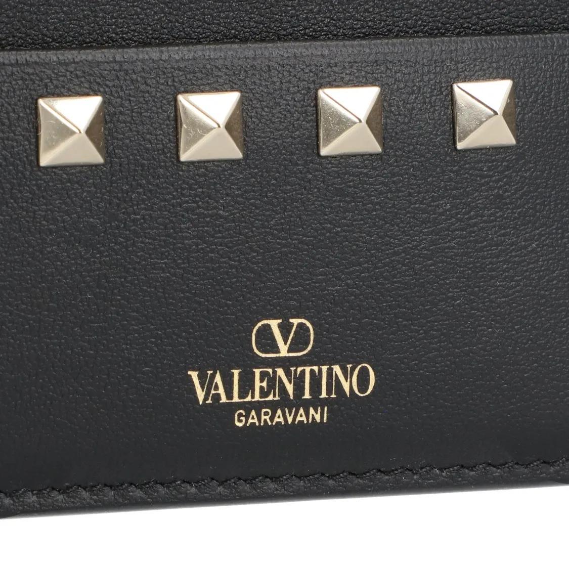 Thumbnail - Valentino Garavani Portemonnaie - All Around Rockstud Coin Card Holder - Gr. unisize - in Schwarz - für Damen