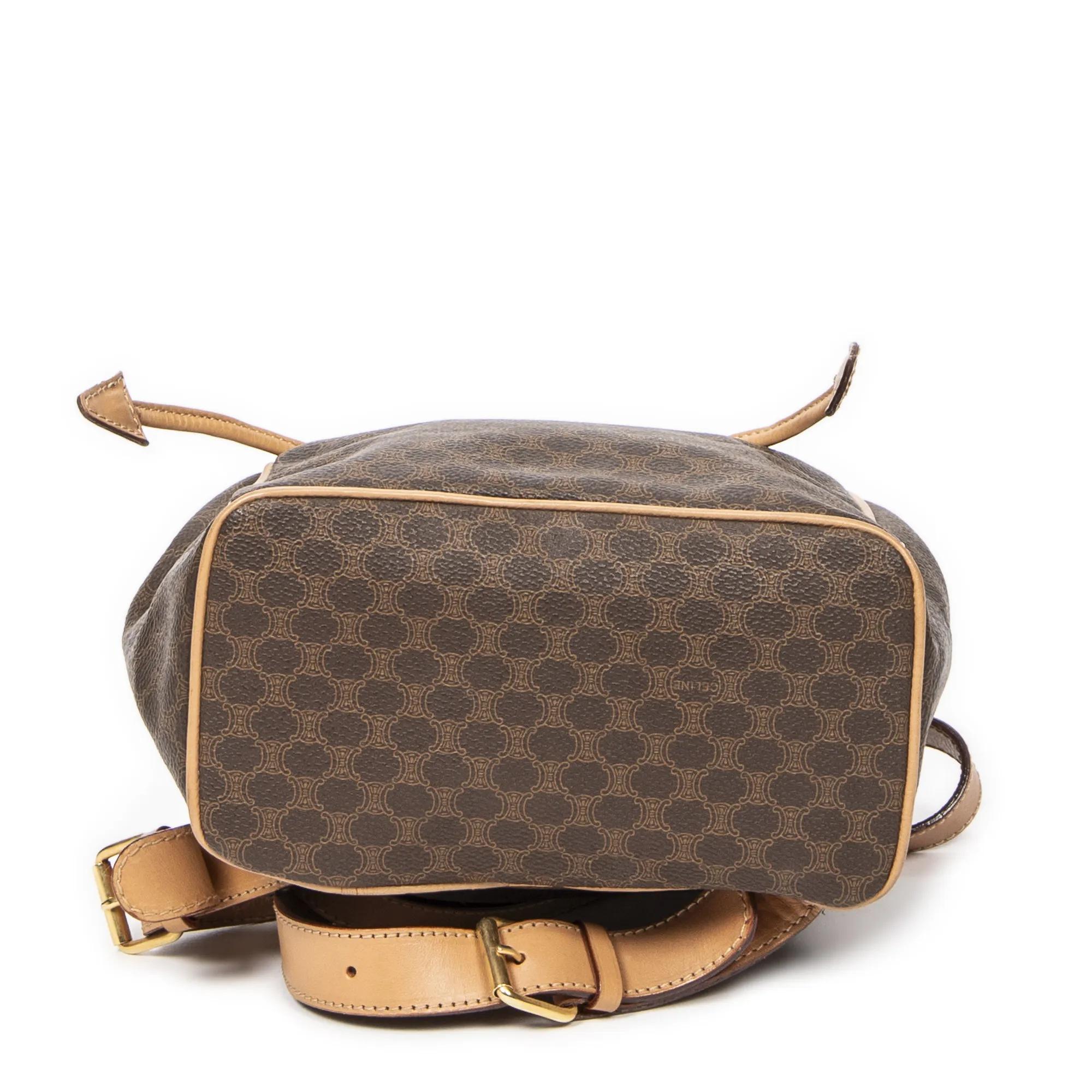 Thumbnail - Celine Crossbody Bags - Small Flap Drawstring Backpack - Gr. unisize - in Beige - für Damen