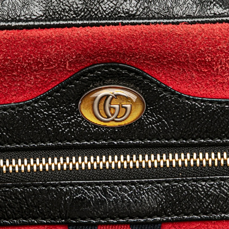 Gucci Schultertasche Mini Suede Ophidia Crossbody rot