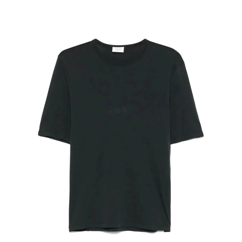 Saint Laurent T-shirt Col Rond Manches Court T Shirt Black