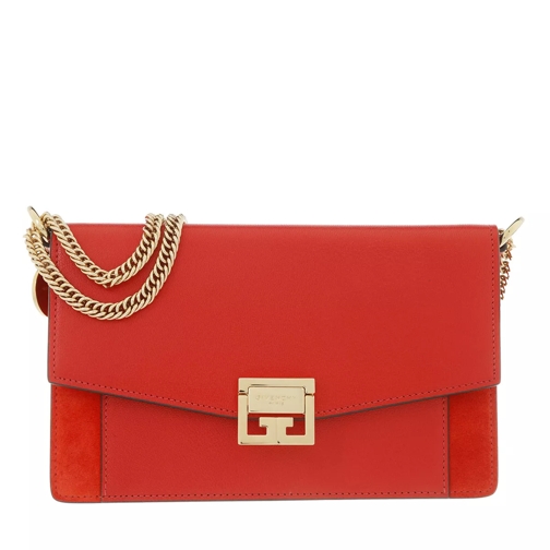 Givenchy Mini GV3 Wallet On Chain Leather Light Red Kedjeplånbok
