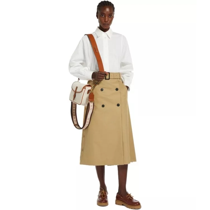 Beige deals midi skirt