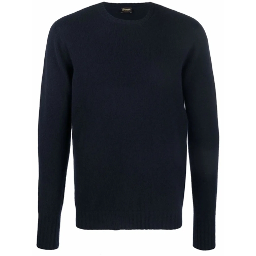 Drumohr Pull Cashmere Crew Neck Sweater Blue