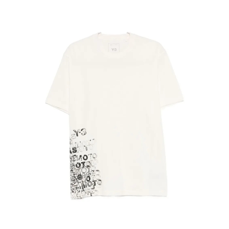 Y-3 T-shirt Relaxed Fit Cotton T-Shirt With Graphic Print White
