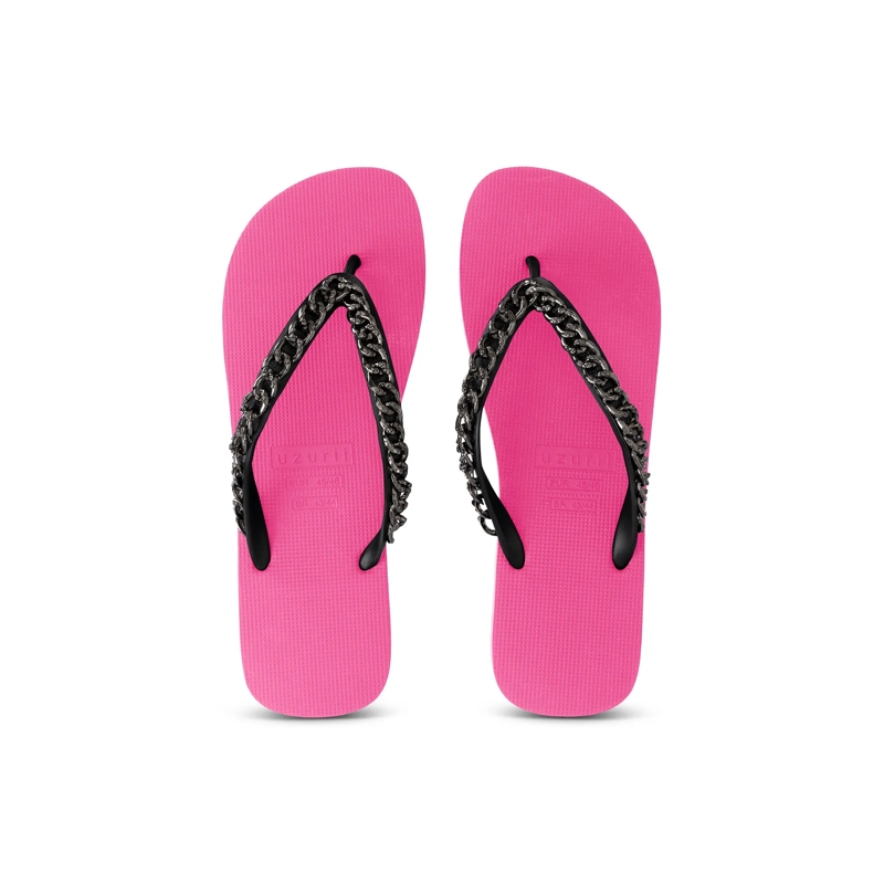 UZURII Flip Flops Zehentrenner Silver Large pink