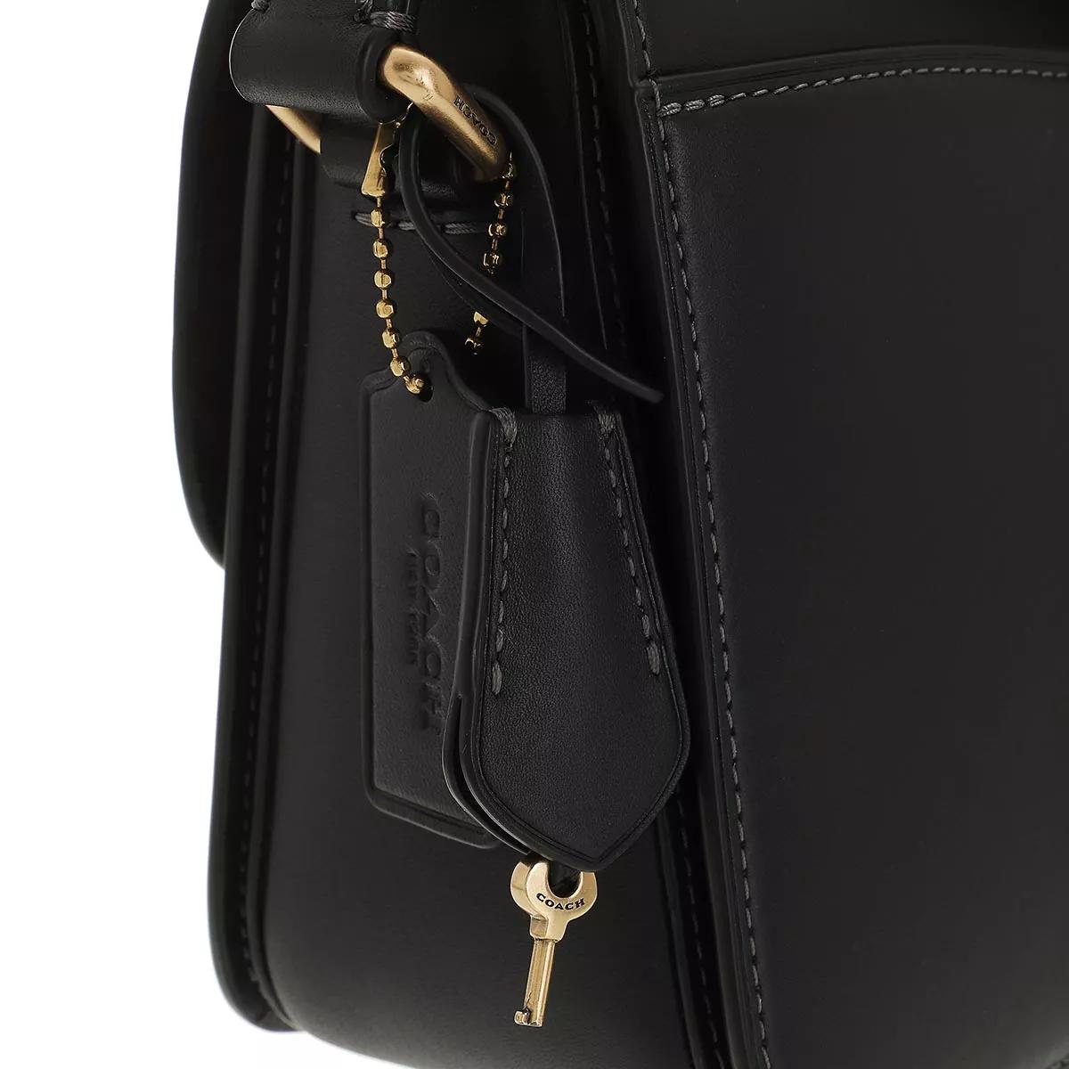 Vintage Coach Black Leather Crossbody Mini Top Handle Bag