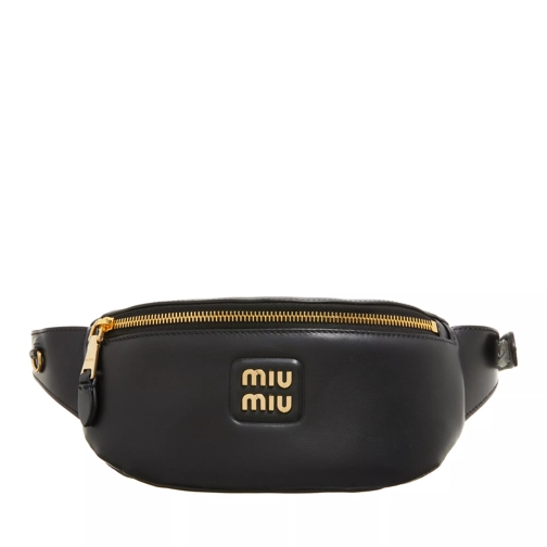 Miu Miu Logo Belt Bag Black Crossbody Bag