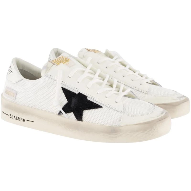 Golden Goose Low-Top-Sneaker Stardan Net Upper Shiny Leather Toe And Heel Suede Grey(Image 15)