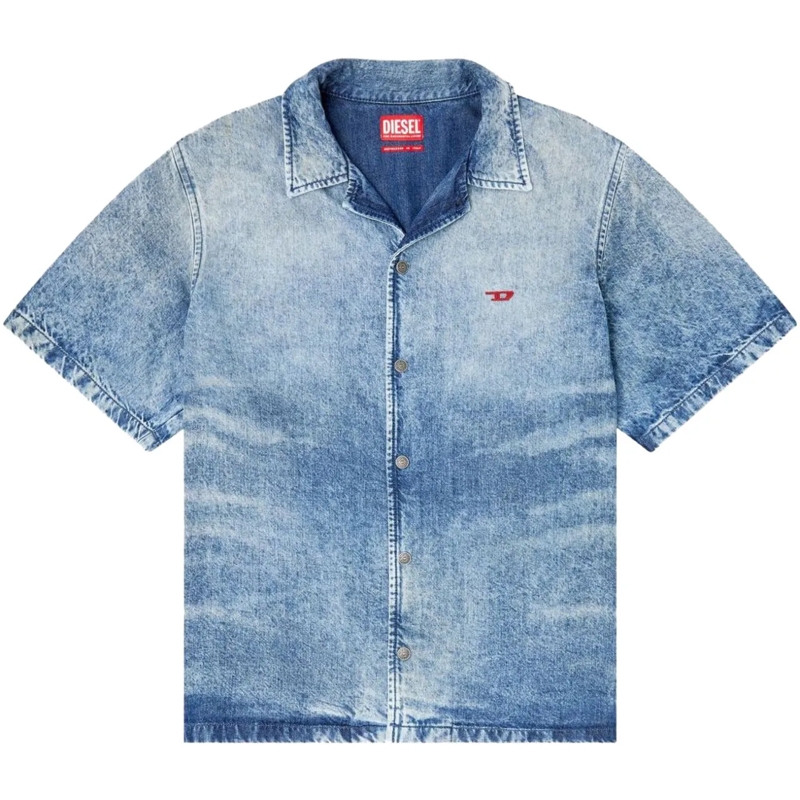 Diesel Legeres Oberteil Shirts Denim blau