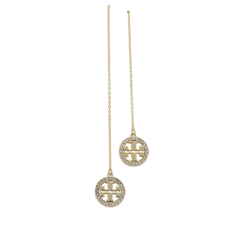 Tory Burch Boucles d'oreilles à tige Gold-Tone Chain Earrings With Geometric Pendants Not Applicable