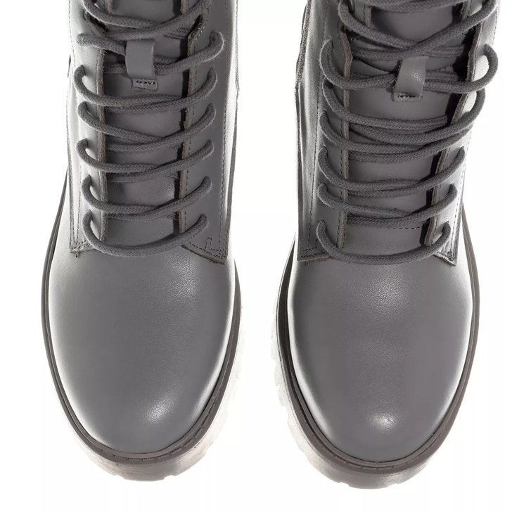 Grey lace up outlet booties