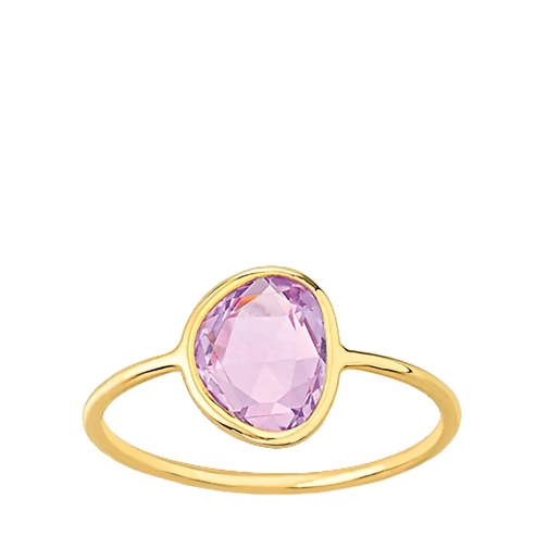 Indygo Bahia Ring with Color Stone Yellow Gold Solitaire Ring