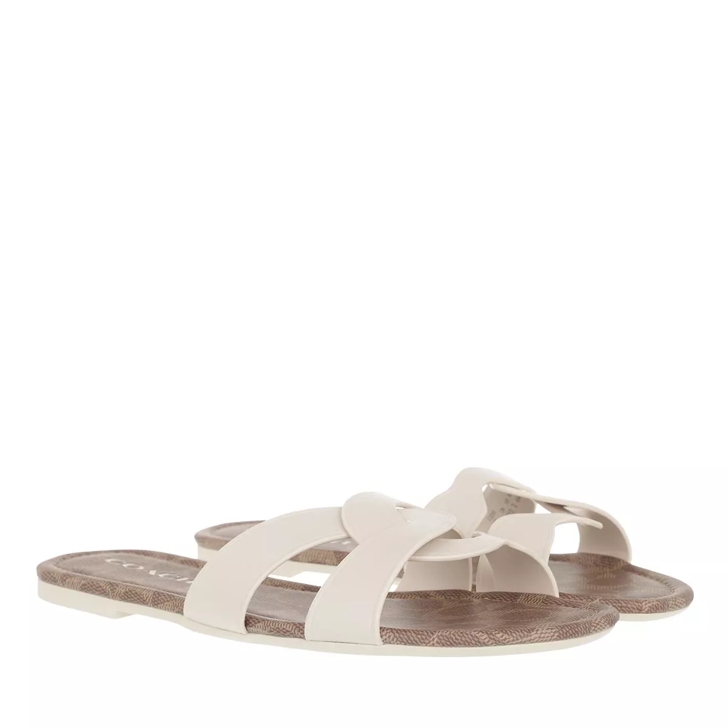 Coach Essie Leather Sandal Chalk Slide