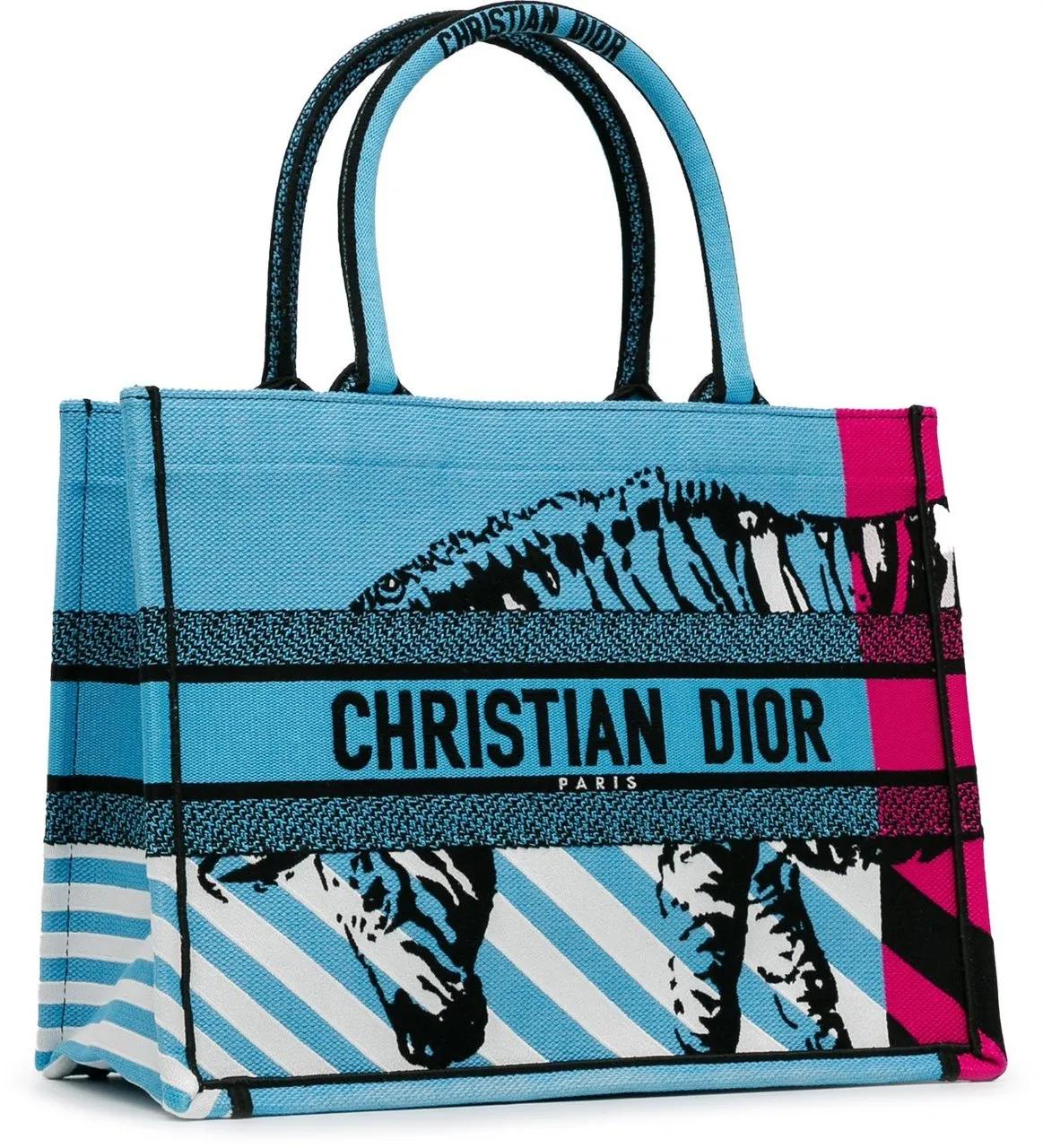 Thumbnail - Christian Dior Shopper - 2022 Medium D-Jungle Pop Book Tote - Gr. unisize - in Blau - für Damen