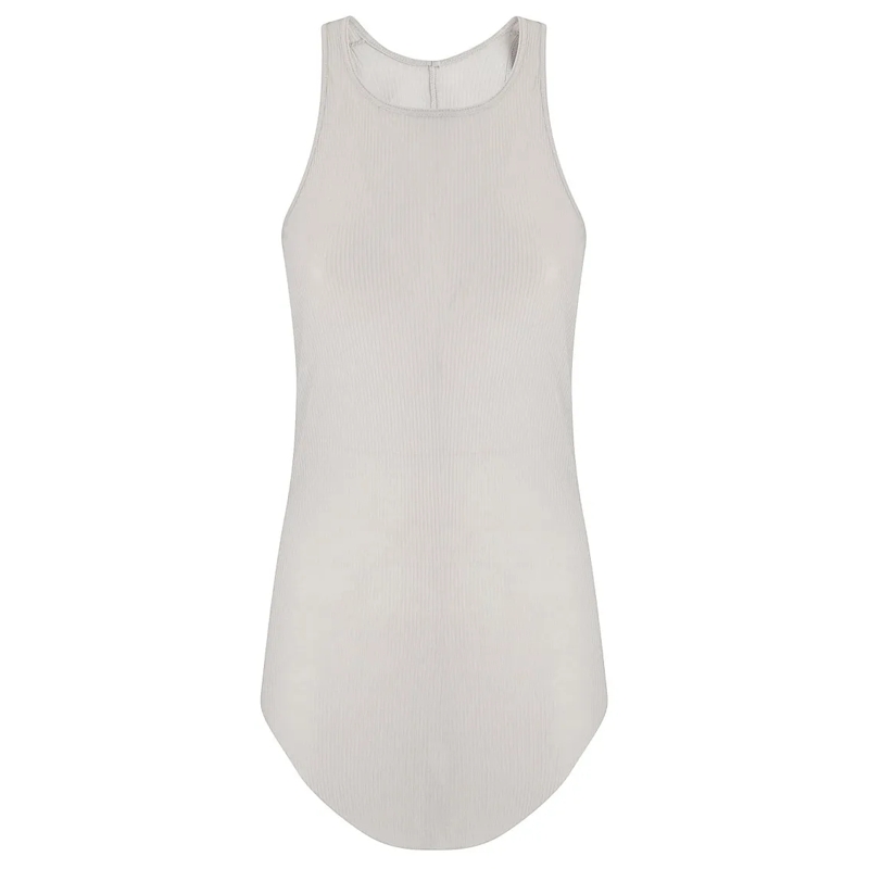 Rick Owens Blouse Basic Ribbed Tank Top Grey
