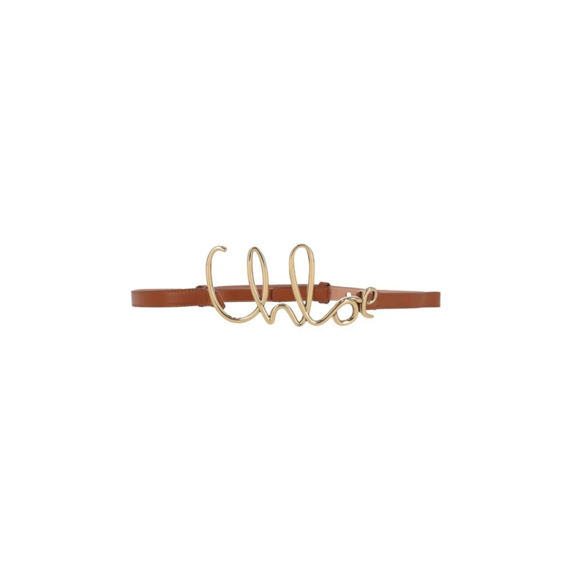 Chloé Riem Thin "Iconic" Belt – Brown Brown