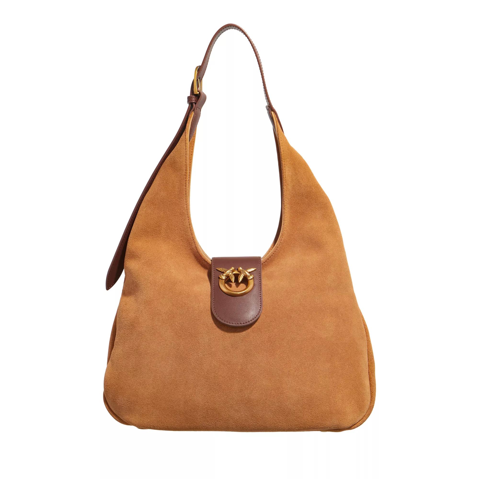 Pinko Hobo Mini Marrone-Leone-Antique Gold | Hobo Bag