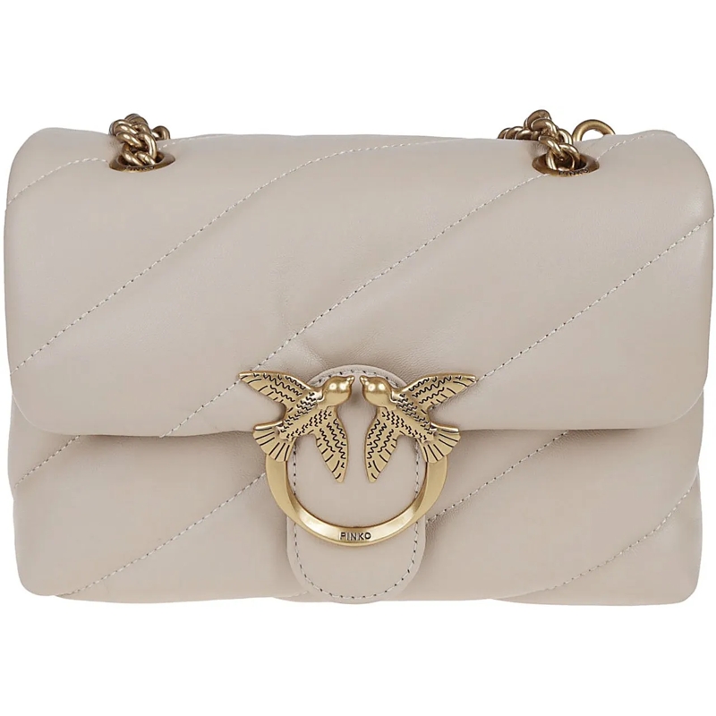 Pinko Schultertasche Love Mini Puff Maxi Quilt Bag Nude beige