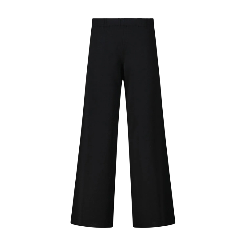 Sminfinity Casual broeken Weite Hose aus Merinowolle Schwarz