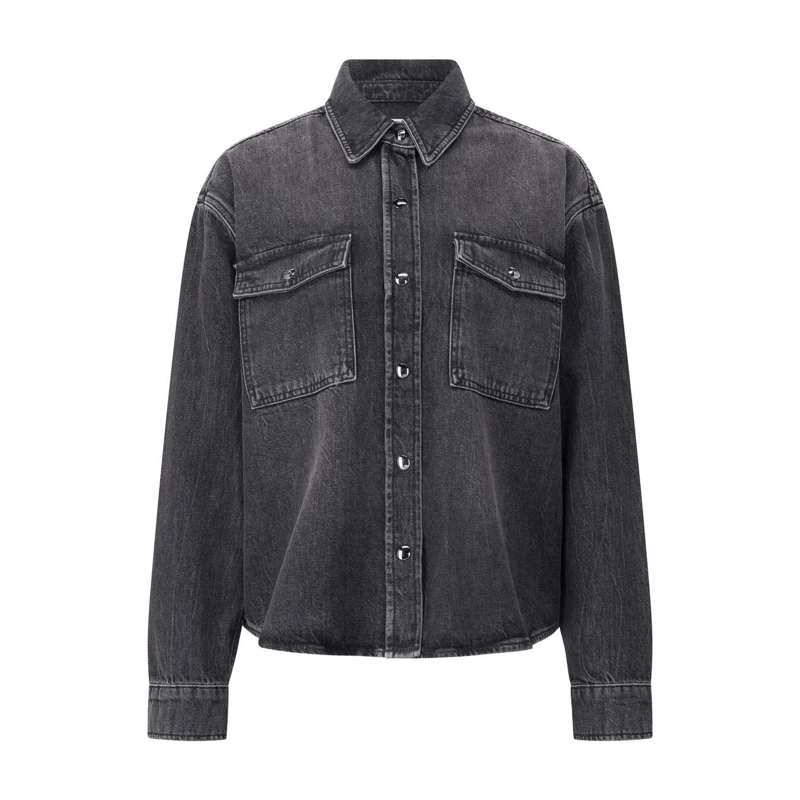 Anine Bing Spijkerjasje Oversize-Jeansjacke Dunkelgrau