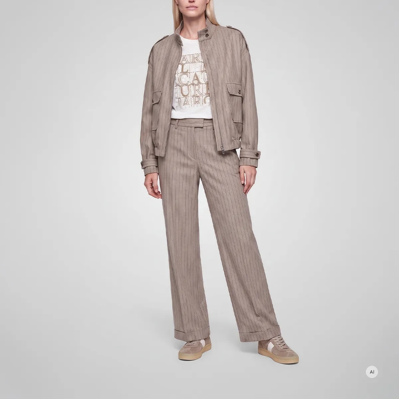Marc Aurel Anzugshose Hose- angesetzter Bund- Eingrifftaschen- Bundf beige(Image 2)