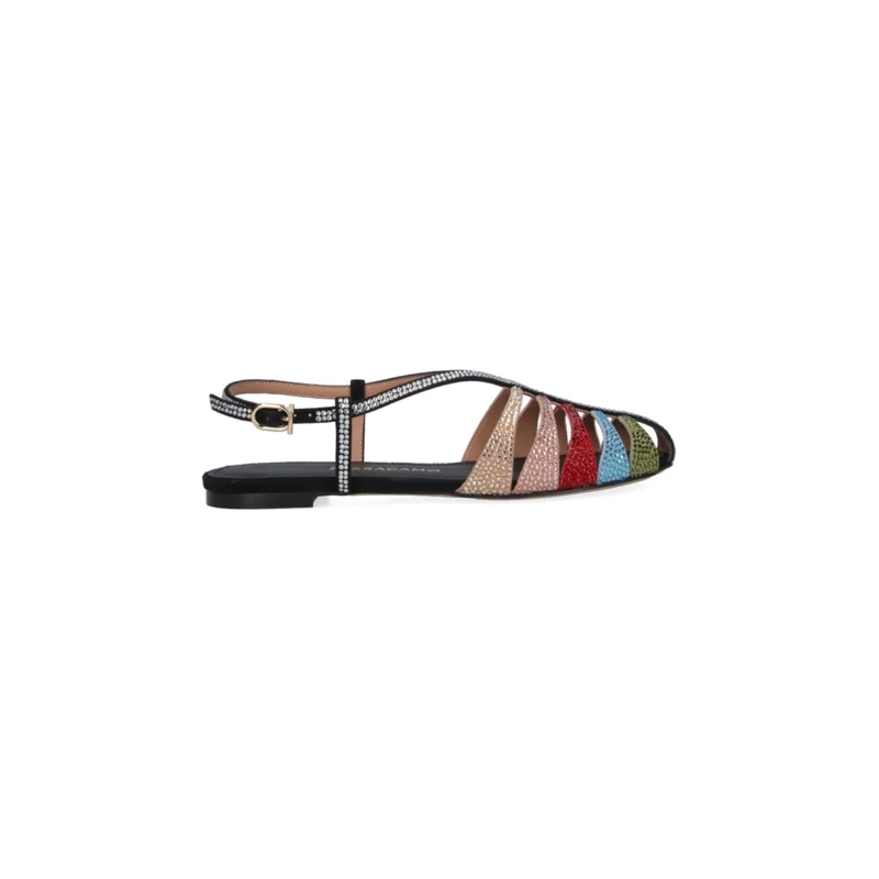 Salvatore Ferragamo Sandales Playful Multicolour Strappy Sandals With Flat Sole Neutrals