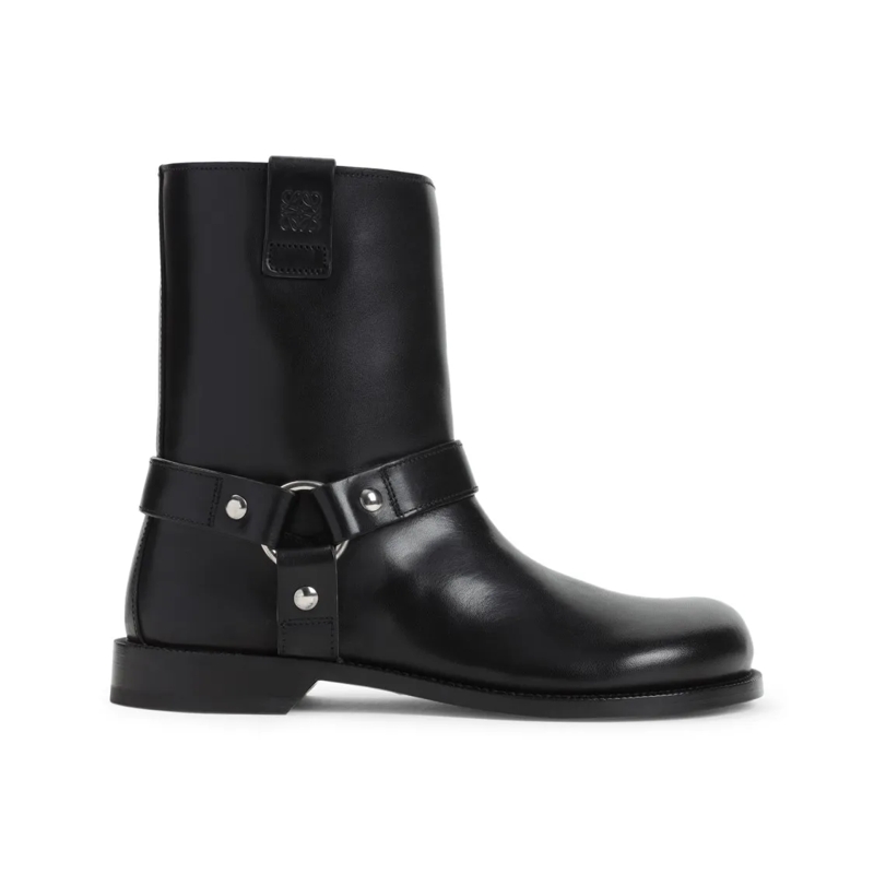 Loewe Laarzen Black Leather Ankle Boots Black