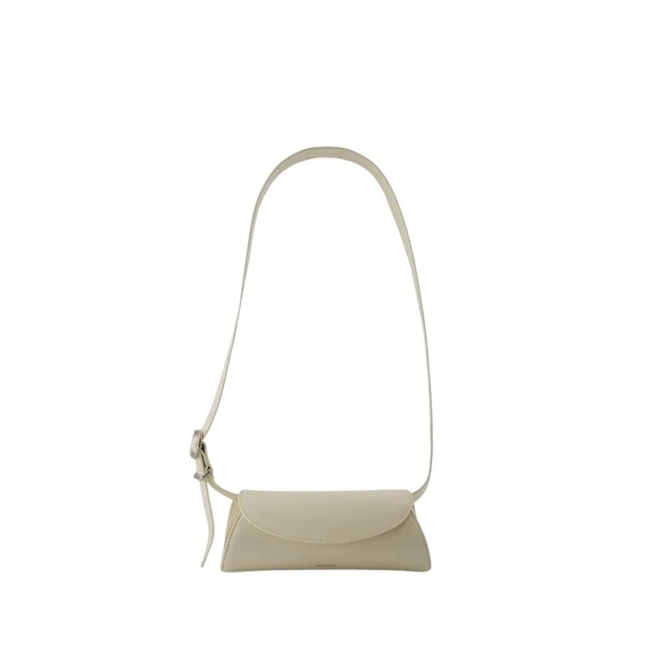 【Jil Sander】Mini Canolo Shoulder Bag Eggshell Jil Sander Mini Cannolo Leather Shoulder Bag - Eggshell - 30