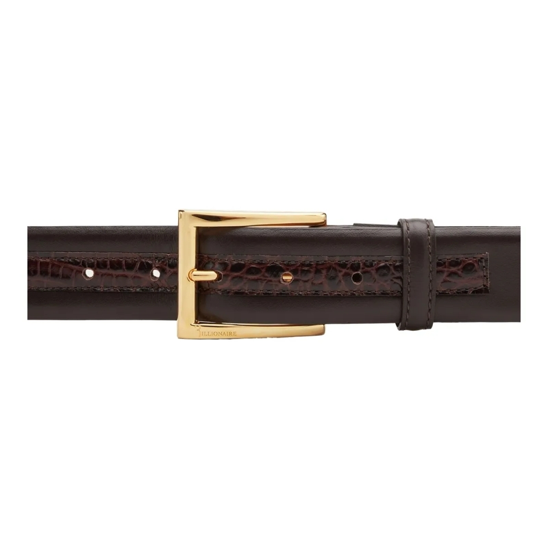 BILLIONAIRE Gürtel Gürtel Crocco Geprägt dunkel-braun(Image 3)