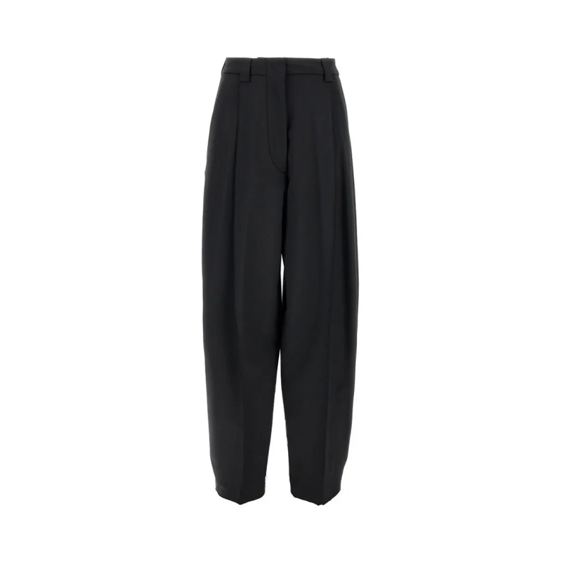 THE LATEST  "Cara" Wool Blend Trousers Black
