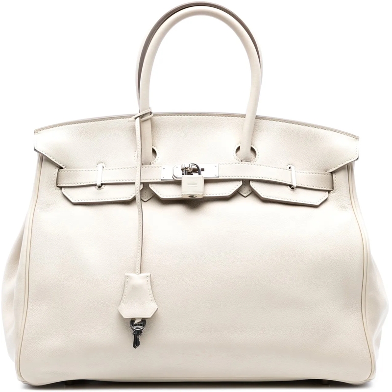 Hermès Fourre-tout Swift Birkin Retourne 35 weiß