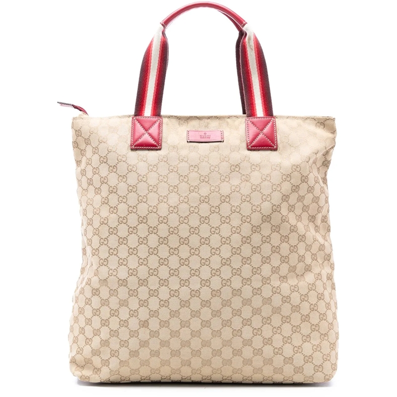 Gucci Shopper GG Canvas Web Tote braun