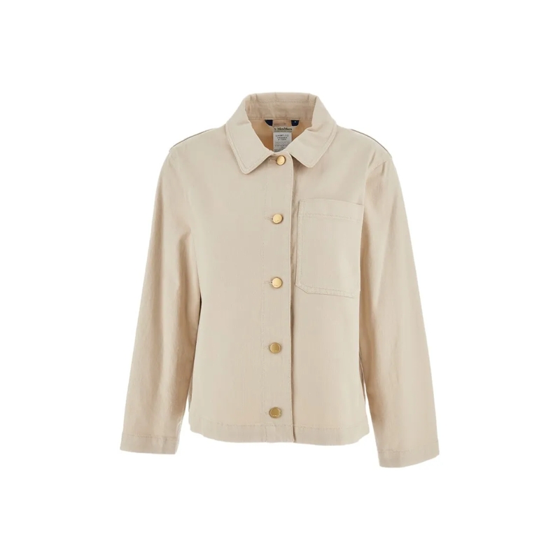 Max Mara Übergangsjacke Cotton Denim Jacket Blue