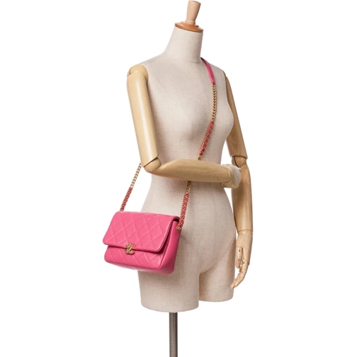 Chanel Sac à bandoulière 2021-2024 Small Quilted Caviar Chain Melody Flap rose (Image 22)