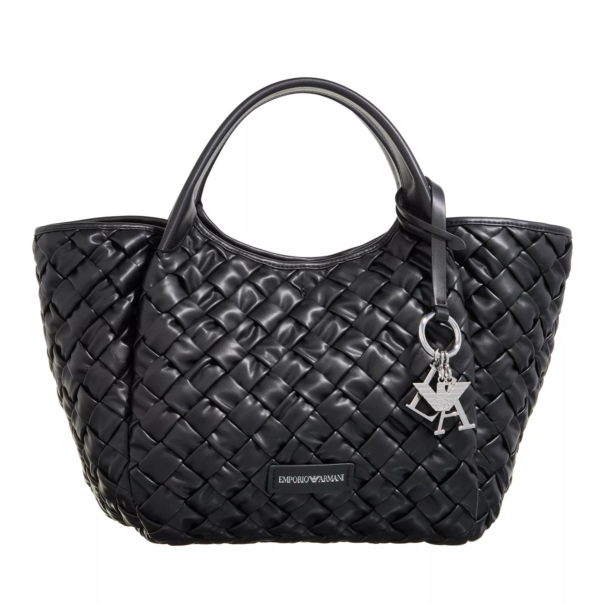 Emporio Armani Shopper - Shopping M Simil Nappa Intrecc - Gr. unisize - in Schwarz - für Damen