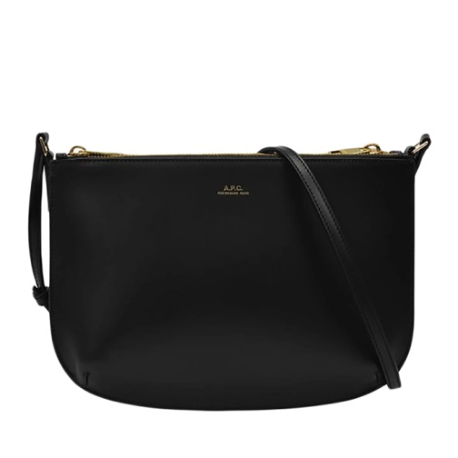 A.P.C. Schultertasche Sarah Bag In Black Leather Black