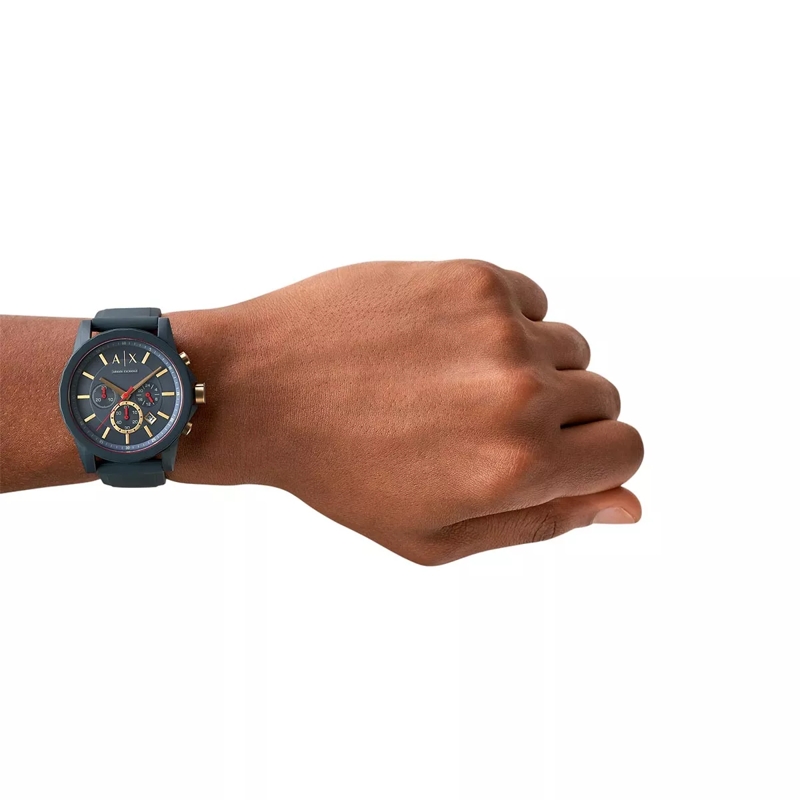 Armani Exchange Chronograph Chronograph Silicone Watch blue(Image 4)