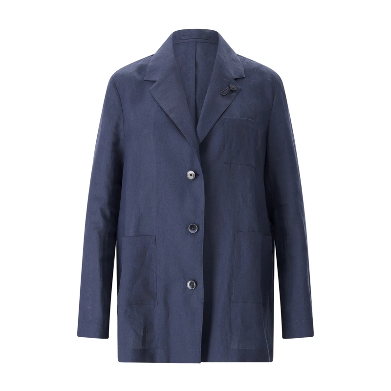 Lardini Blazer Blazer aus Leinen blau