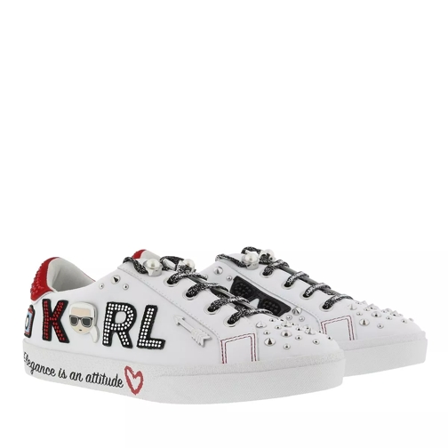 Karl Lagerfeld Skool Jewel Badge II Lo Sneaker White Silver Low-Top Sneaker