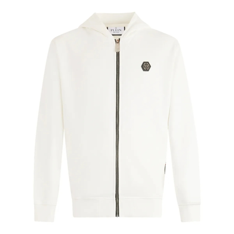 Philipp Plein Top Zip Hoodie Basic weiss